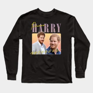 Prince Harry Retro Aesthetic Long Sleeve T-Shirt